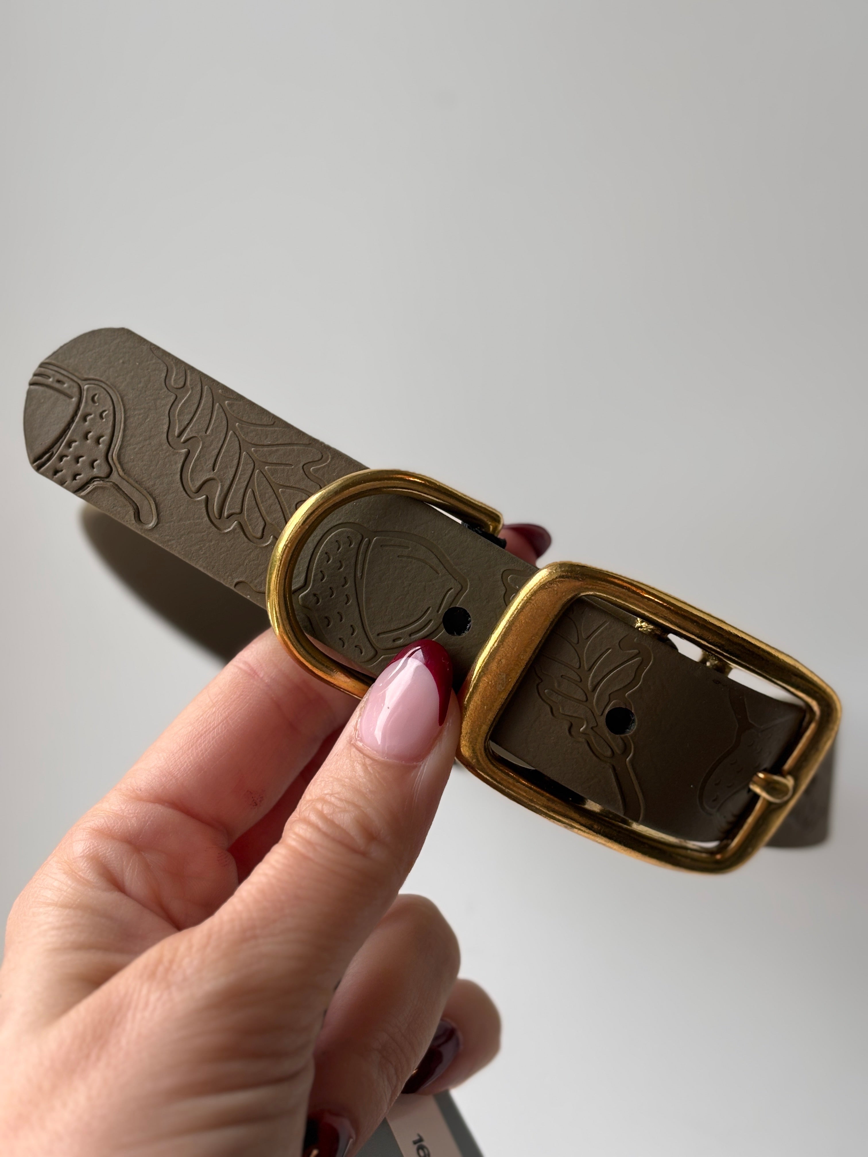 Autumn Embossed Waterproof Dog Collar Hound and Out