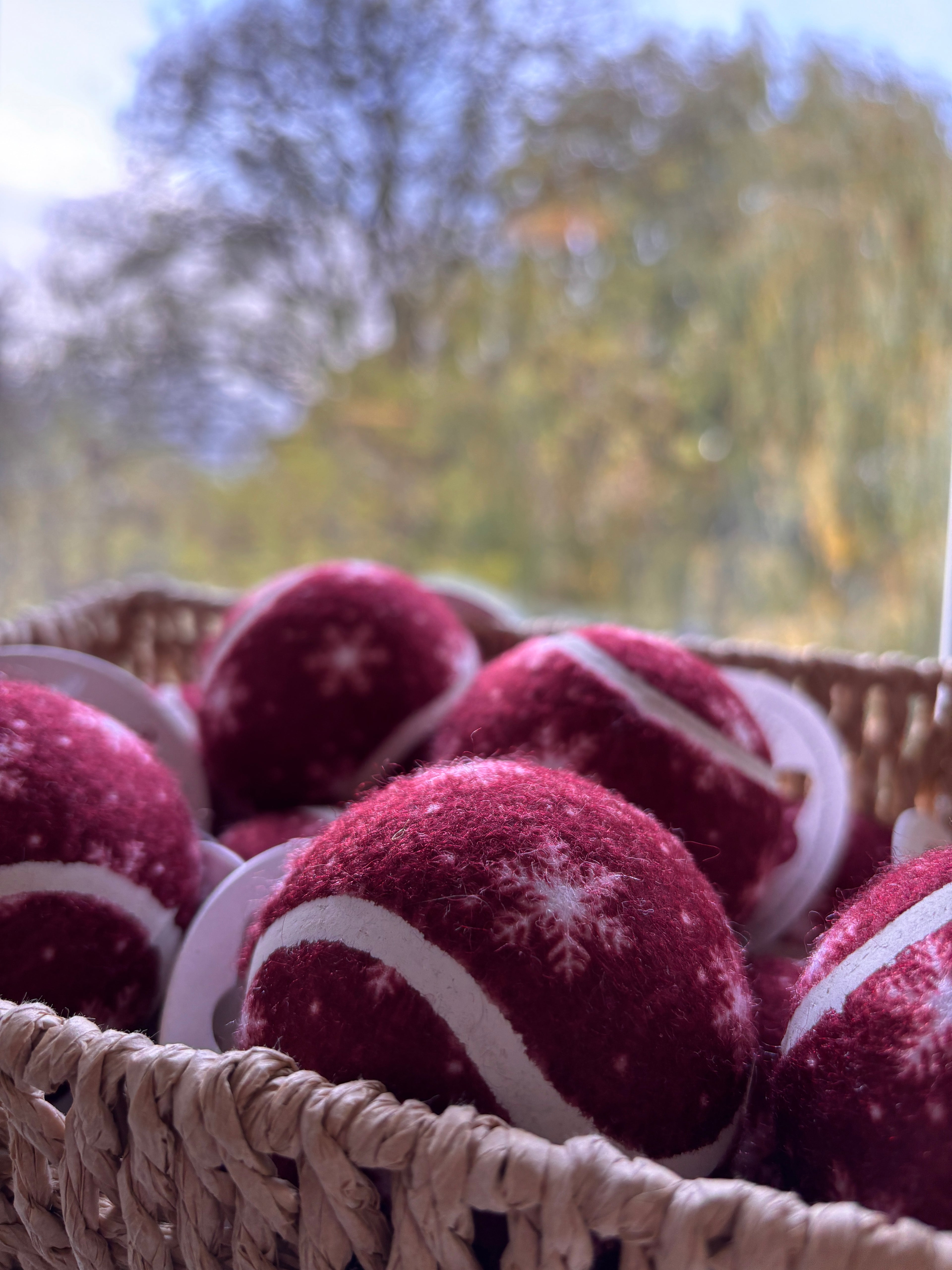 Squeaky Dog PetFace Tennis Ball Christmas