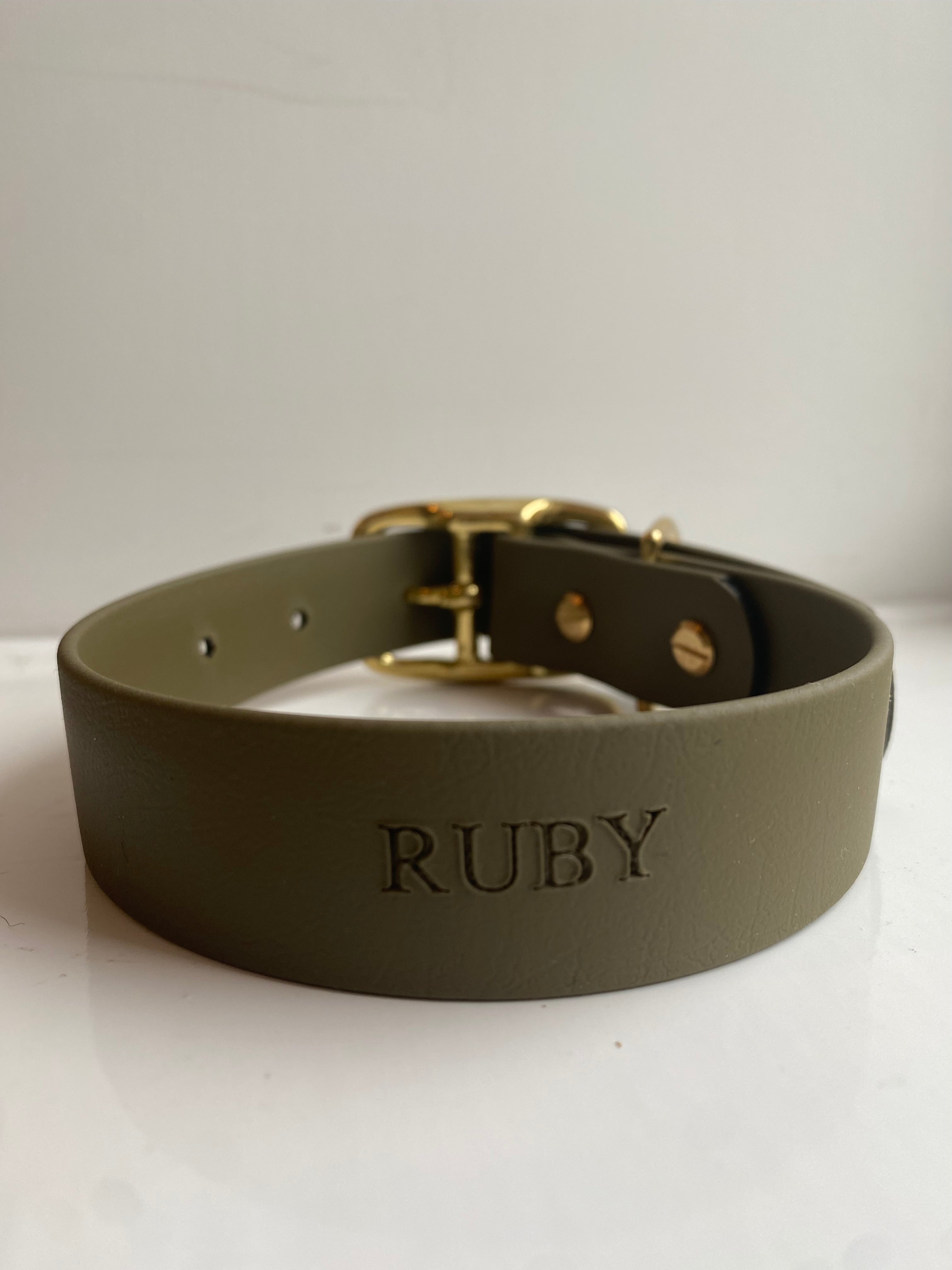 Classic Waterproof Dog Collar | Personalised Dog Name