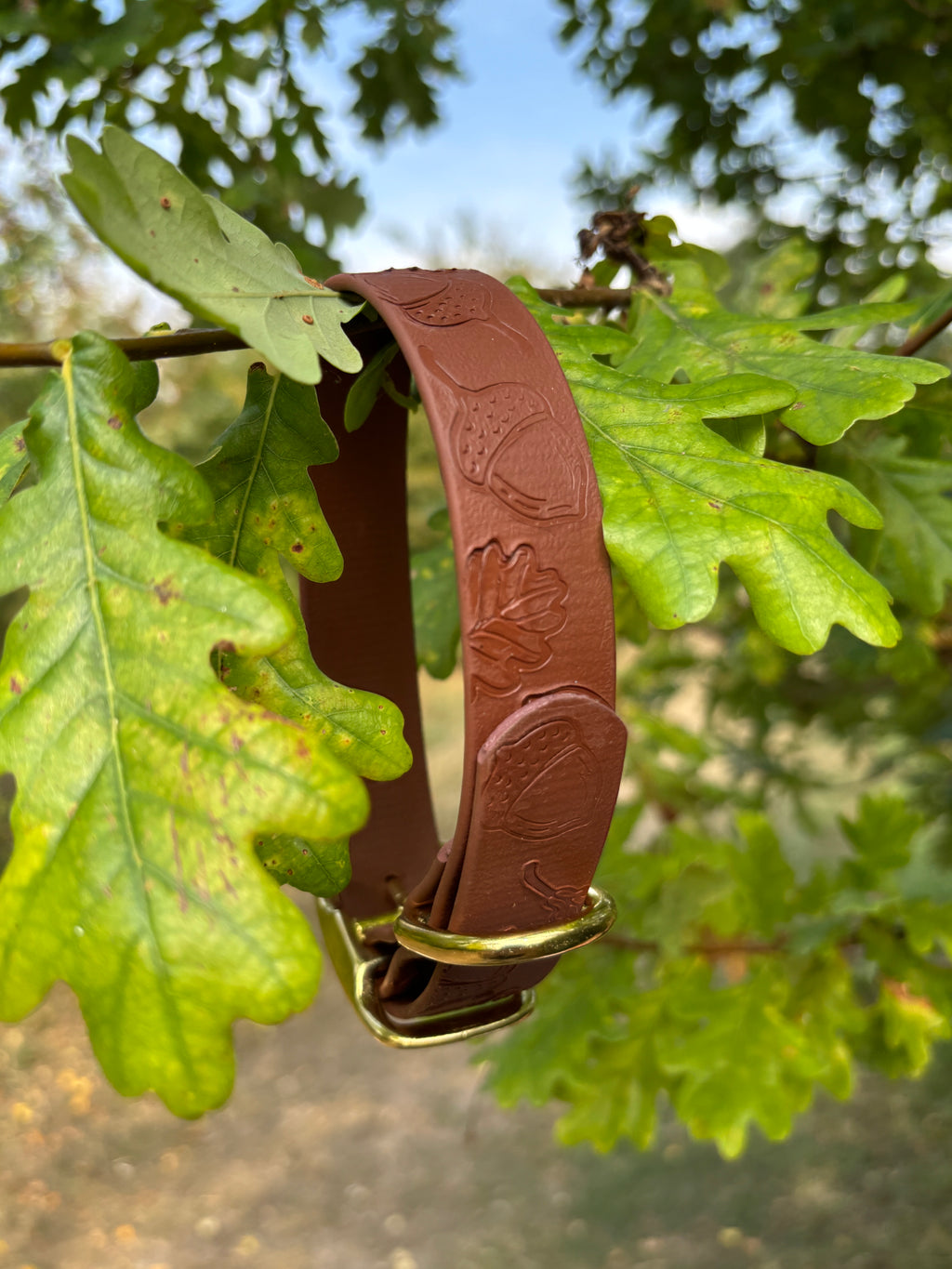 Autumn Embossed Waterproof Dog Collar